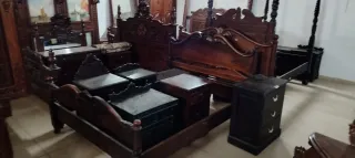 Dormitorio Caoba Tallado