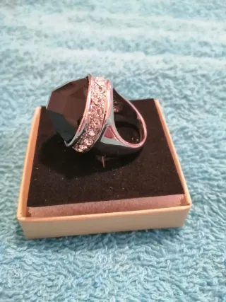 Anillo Plata Piedra Negra