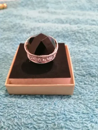 Anillo Plata Piedra Negra