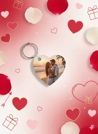 Llavero Corazón Personalizado Foto San Valentín