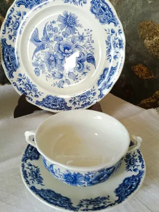 Piezas antiguas porcelana vajilla Pontesa