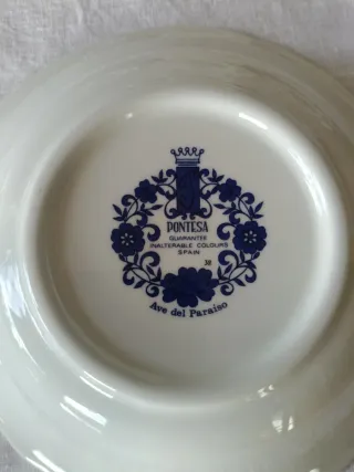 Piezas antiguas porcelana vajilla Pontesa