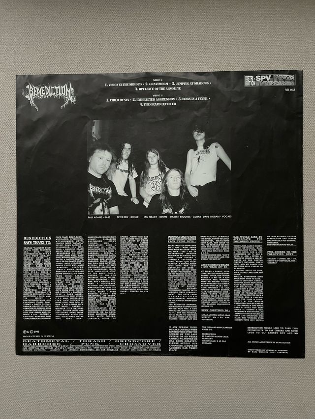 Vinilo de Benediction “The Grand Leveller”