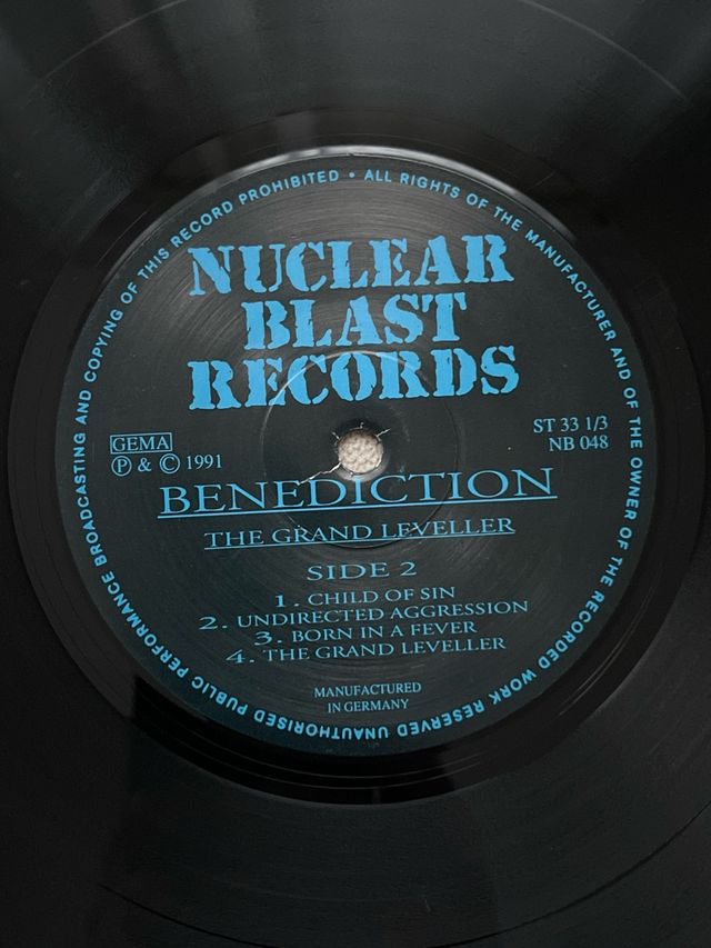 Vinilo de Benediction “The Grand Leveller”