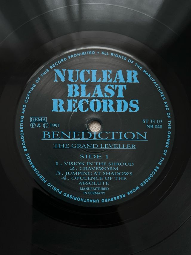 Vinilo de Benediction “The Grand Leveller”