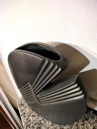 Vaso ceramica vintage stile Yantra Sottsass