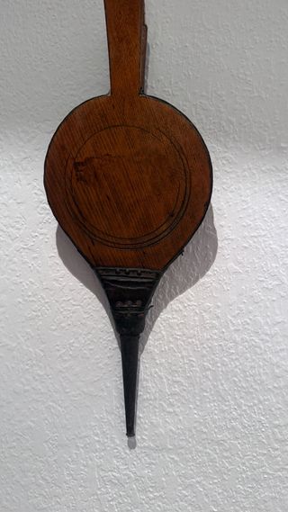 Fuelle de chimenea antiguo madera y metal