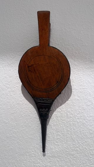 Fuelle de chimenea antiguo madera y metal