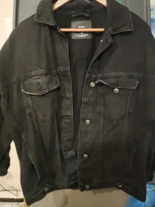 Cazadora vaquera oversize negra