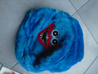 Mochila infantil azul peluche