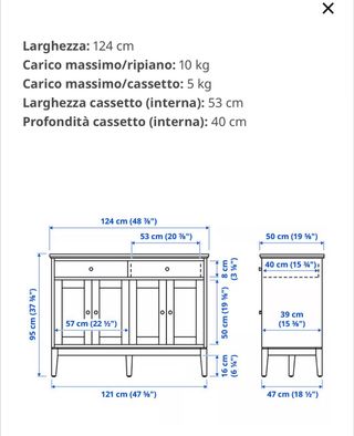 Credenza Buffet Ikea Bianco Legno