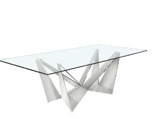 Tavolo design vetro e legno