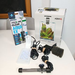 Acuario Aquael Shrimp Set 10 Blanco- Transparente.