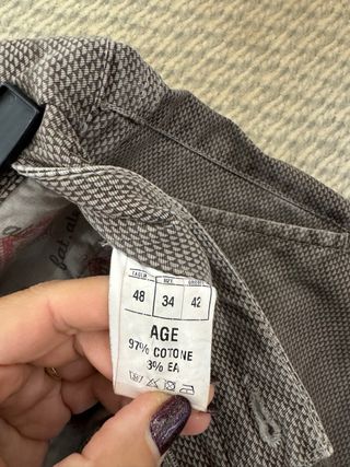 Pantaloni uomo Age marrone tg 48 italiana