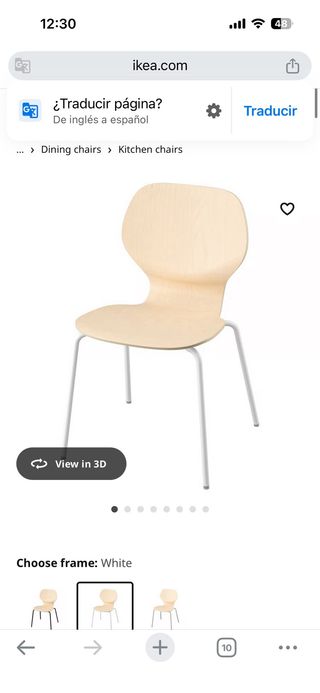 Mesa y 4 Sillas Comedor Ikea