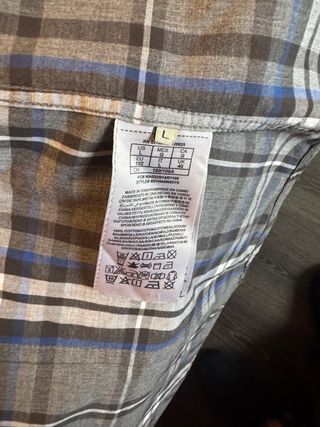 Camisa Guess a cuadros azul y gris