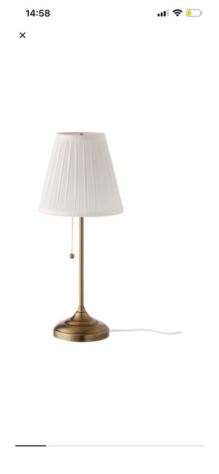 2 Lámparas de mesa dorada y beige