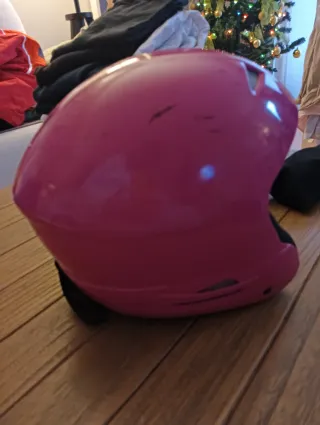 Casco de esquí rosa talla 51-53 cm