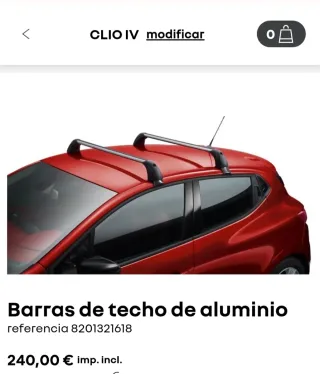 Barras Techo Aluminio Renault Clio