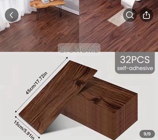 Piastrelle adesive in PVC effetto legno