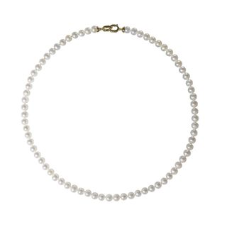 Collar Perlas Cultivadas Redondas, Cierre de Oro
