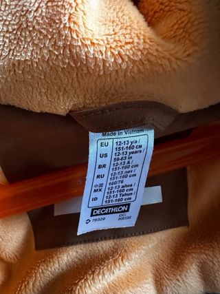 Chaqueta niño Quechua 12/13 años