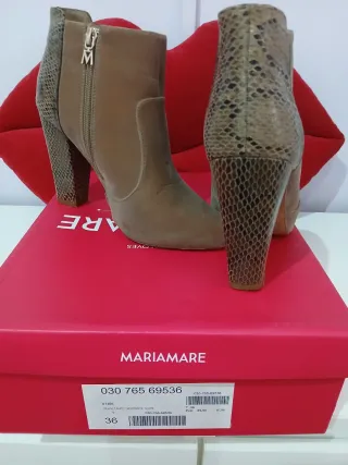 Botines tacón Mariamare camel T.36