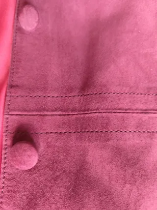 Chaqueta de ante granate para mujer