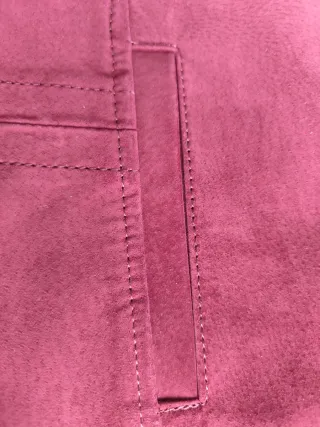 Chaqueta de ante granate para mujer