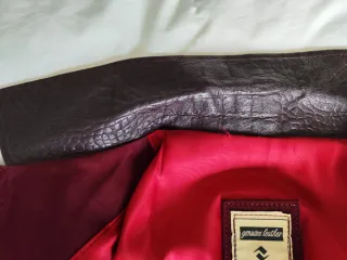 Chaqueta de ante granate para mujer