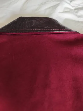 Chaqueta de ante granate para mujer