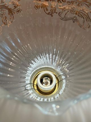 Lámpara Sobremesa Querubín Bronce Cristal