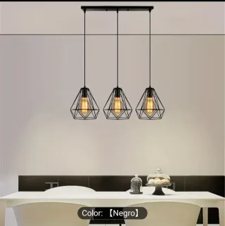 Lámpara de forja negra NUEVA