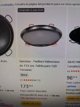 Paellera Valenciana Garcima 115cm