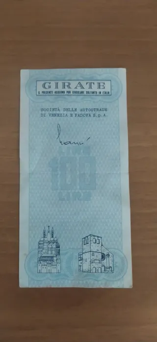 Assegni Circolari 100 Lire - 2 pezzi