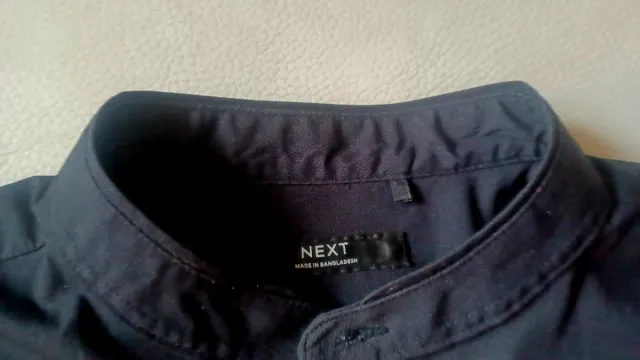 Camisa Negra Cuello Mao NEXT 13-14 Años