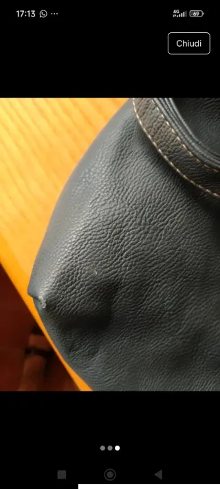 Borsetta grigia in similpelle