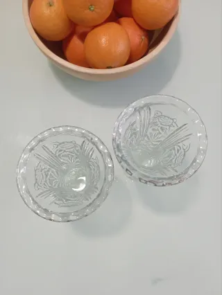 Pareja de jarrones de Cristal