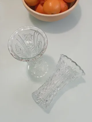 Pareja de jarrones de Cristal