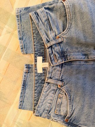 Pantalón Mom Fit H&M Azul