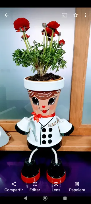 Muñecas macetas pintadas a mano resistente al agua