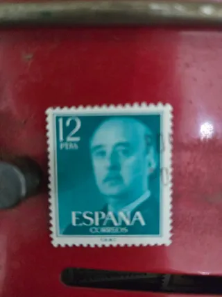 Sello España 12 Ptas Franco