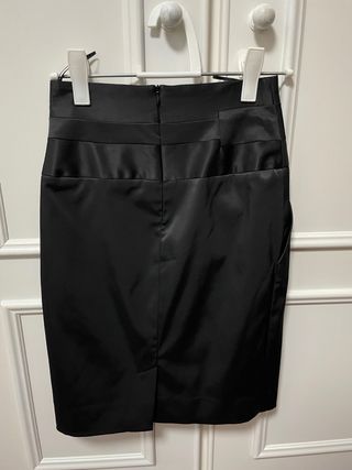 Falda Mango Suit Negra. Talla 34.