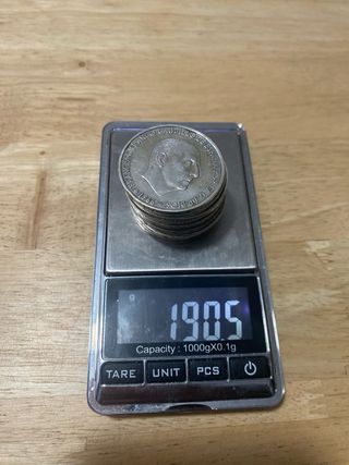 10 Monedas 100 Pesetas Franco y esclava de plata