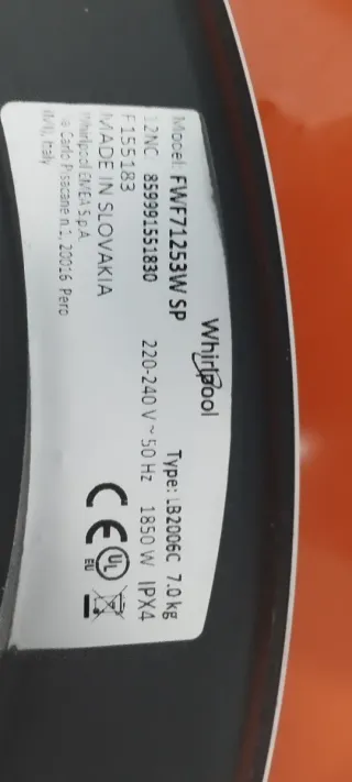 Puerta de lavadora Whirlpool 7kg