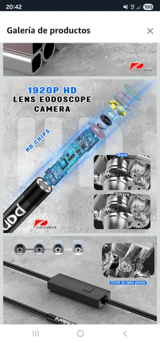 Cámara Endoscópica 1080p 5 m