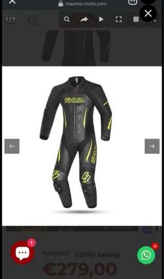 Mono de moto SHUA negro y amarillo