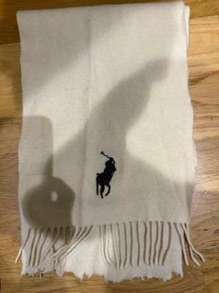 Bufanda Ralph Lauren Blanca con Logo