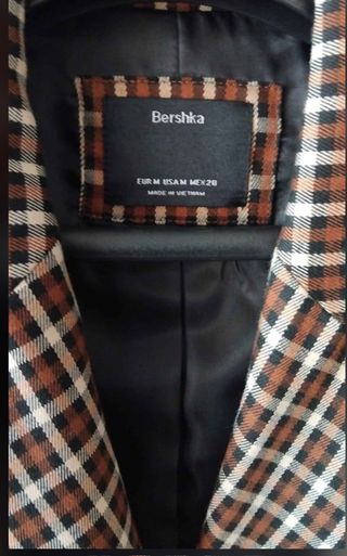 Chaqueta cuadros marrón y negro sin estrenar