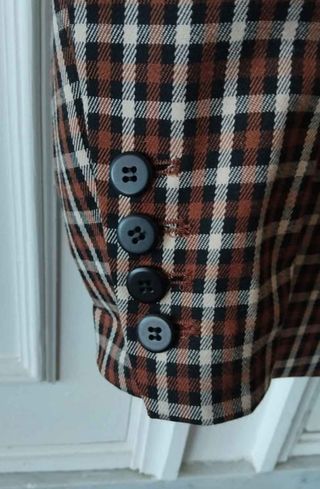Chaqueta cuadros marrón y negro sin estrenar